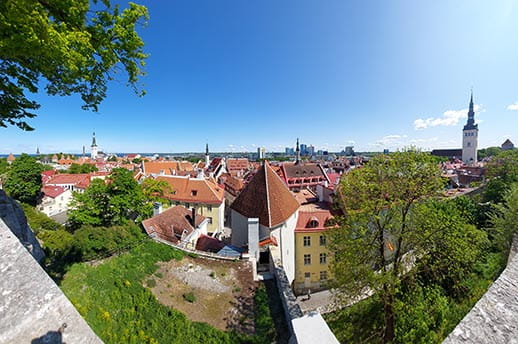 Rooftop view of Tallinn, Estonia